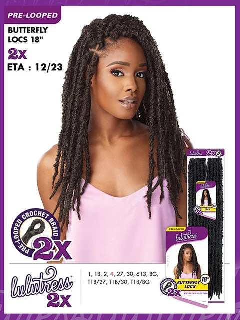 Braid & Plait Hair Extensions with a Straight End for a Sleek AppearanceSensationnel Lulutress 2X BUTTERFLY LOCS Crochet Braid 18 *BFCM