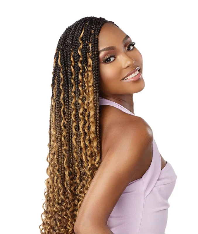 Braid & Plait Hair Extensions with a Pre - Twisted Design for Easy InstallationSensationnel Lulutress Crochet Braid 3X Boho Box Braid 28