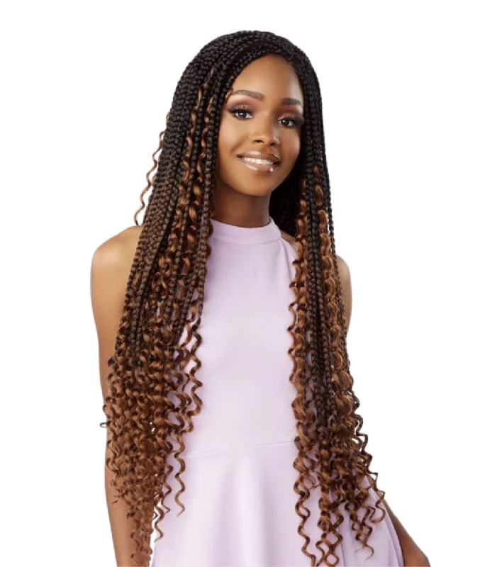 Short - Length Braid & Plait Hair Extensions for a Low - Maintenance and Edgy LookSensationnel Lulutress Crochet Braid 3X Boho Box Braid Large 28