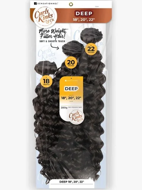 Synthetic Braid & Plait Hair Extensions with a Natural - Looking TextureSensationnel Premium Synthetic CURLS KINKS & CO_MULTI DEEP 18"20"22" Weaves