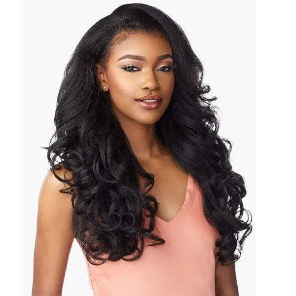 Half wig with a wispy fringe for a soft and feminine lookSensationnel Synthetic Half Wig Instant Weave Drawstring Cap - IWD 3