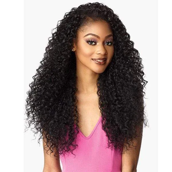 Half wig with a wispy fringe for a soft and feminine lookSensationnel Synthetic Half Wig Instant Weave Drawstring Cap - IWD 5