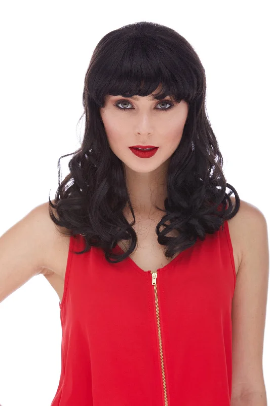 Curly wig with a pre - plucked hairline for a more natural lookCatherine <br>Synthetic Wig