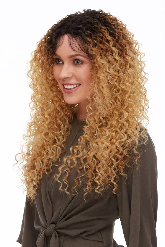 Curly wig with a water - wave texture for a unique and stylish choiceMaxie <br>Synthetic Lace Front Wig