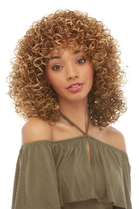 Lace - front curly wig for a seamless hairlineOnica <br>Synthetic Wig