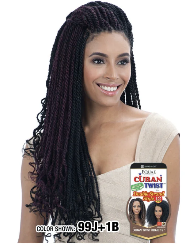 Heat - Resistant Braid & Plait Hair Extensions for Easy StylingShake-N-Go 3X Cuban Twist Braid 24"