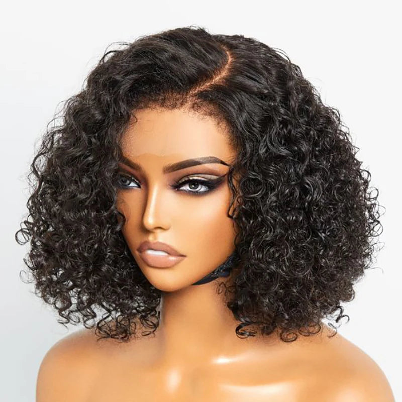 Ombre curly wig with a seamless color blendShort Bob Edge Kinky Curly Hair Wig