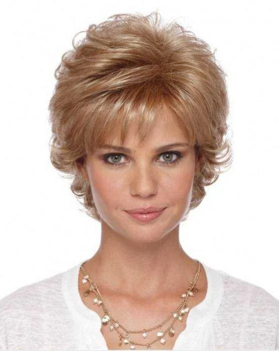 Curly wig with a side - swept bang for a sophisticated lookMandy Wig by Estetica