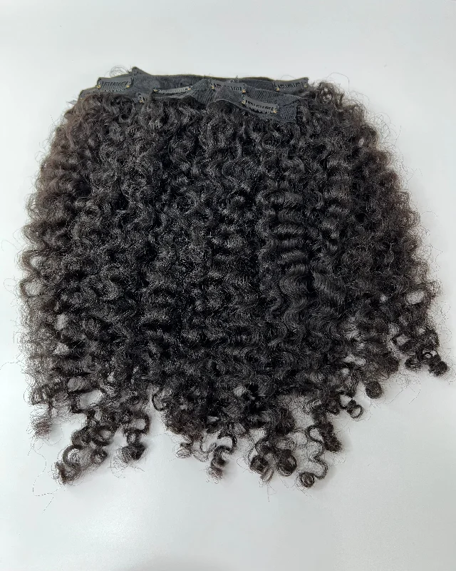 Lace - front curly wig for a seamless hairlineKinky Curly Clip-Ins