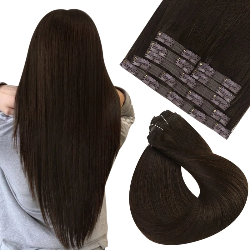 Human - hair clip - in hair extensions for a natural and luxurious look[NEW]Best Clip In Hair Extensions For Thin Hair Extensions Real Hair Virgin #2