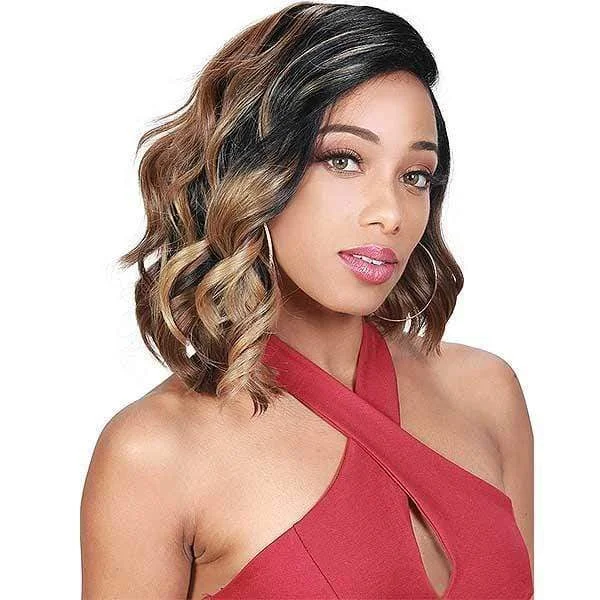 Half wig with a side - part for a more flattering lookZury Sis Sassy Half Moon Part Synthetic Hair Wig - SASSY HM H MILIO