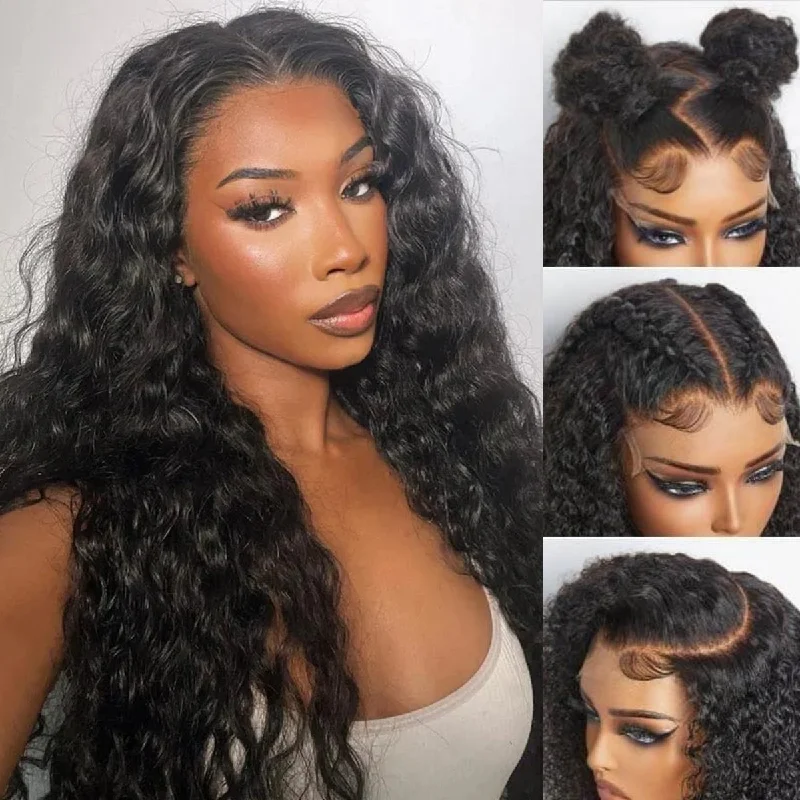 Glueless wig with a straight texture for a sleek and minimalist look9x6 Closure Pre-Cut HD Swiss Lace Lace Upgraded Hairline Glueless Wig - Loose Wave