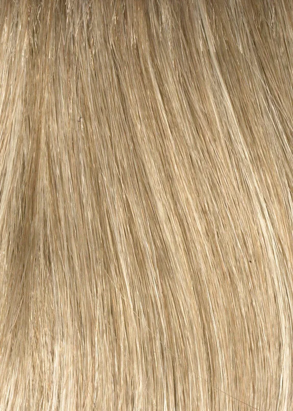 Frosted | A light brown at the roots with wheat blonde tips for that summer blonde look