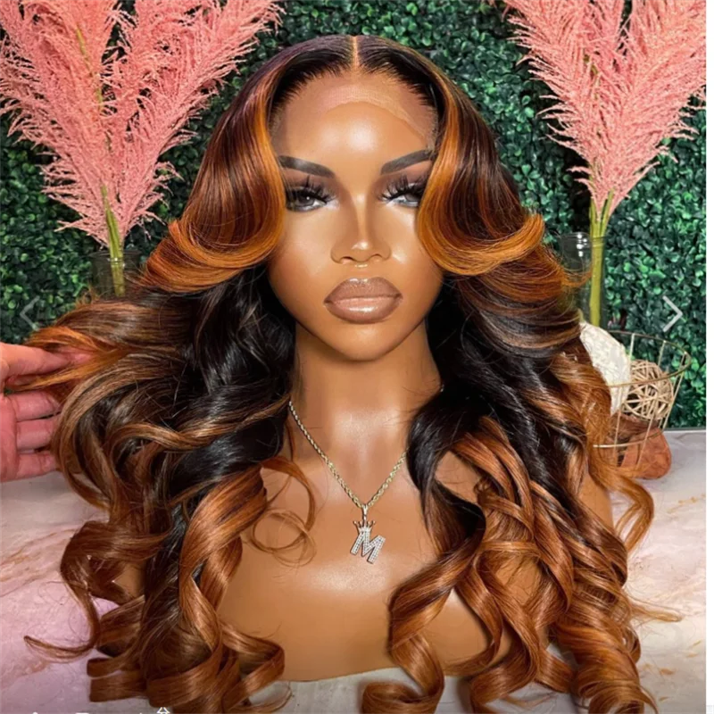 Ombre Ginger Brown Highlight Body Wave