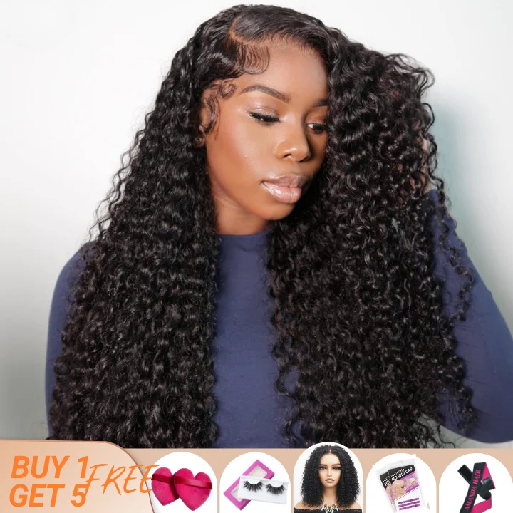 Glueless wig with a pre - bleached knot for a natural - looking scalpFlash Sale: $0 get The Bob Wig Long Curly Hair 13*4 HD Lace Frontal Wig Thick Curly Hair Glueless Wigs Stock Limited -Amanda Hair