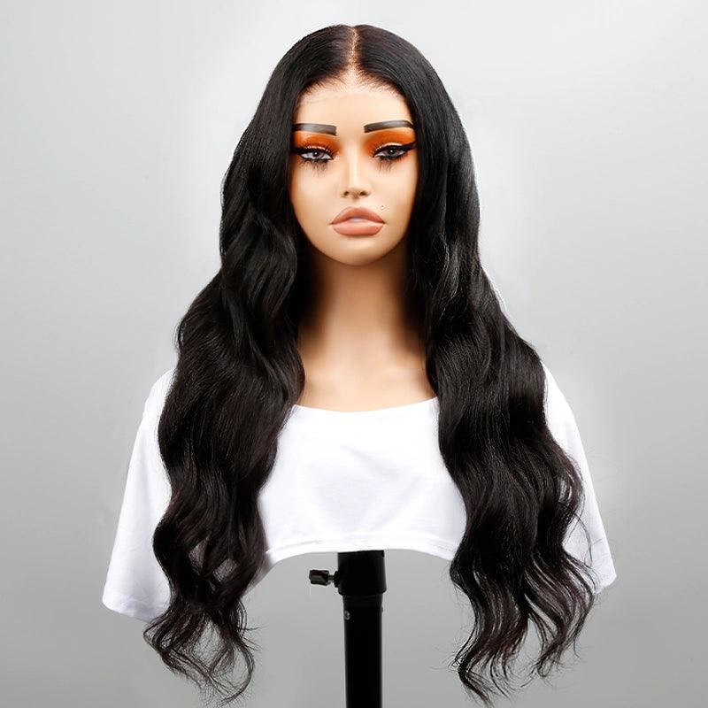 Glueless human - hair wig for a comfortable and natural feel7X5 Pre-plucked Glueless Bleached Knots Wear Go Body Wave Wig