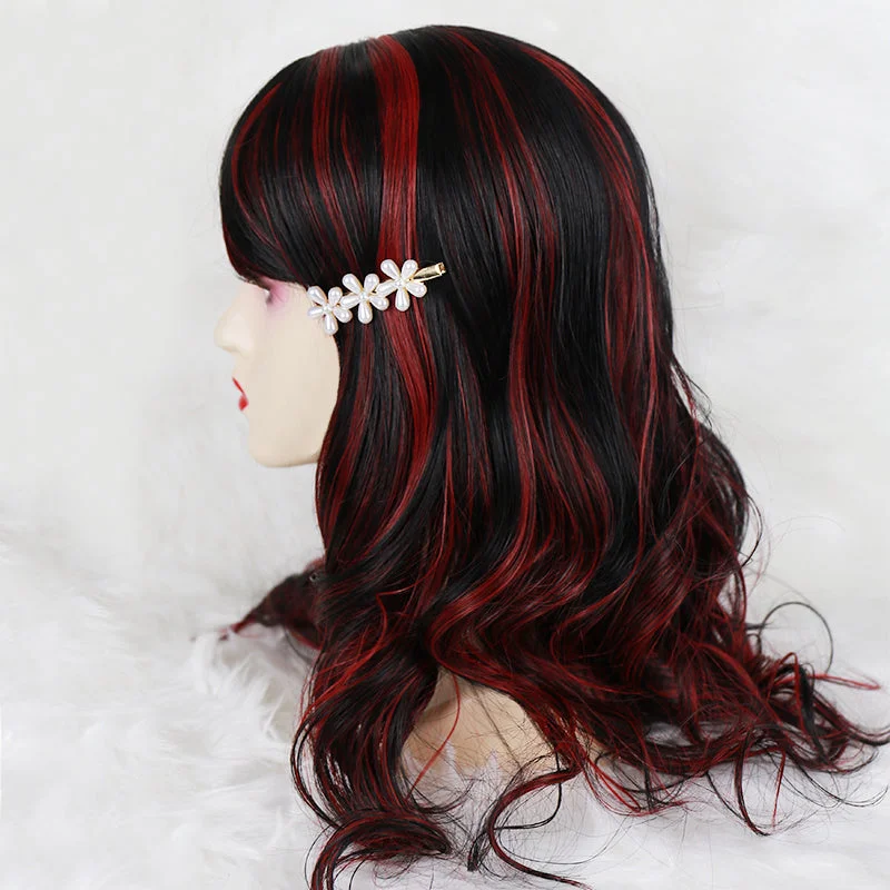 Medium - length wig with a side - swept bang for a sophisticated lookharajuku medium long wig 3005