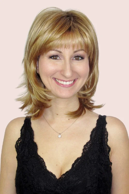 Medium - length wig with a heat - resistant formula for easy styling at homeHarmony w/ Roots (medium wig)