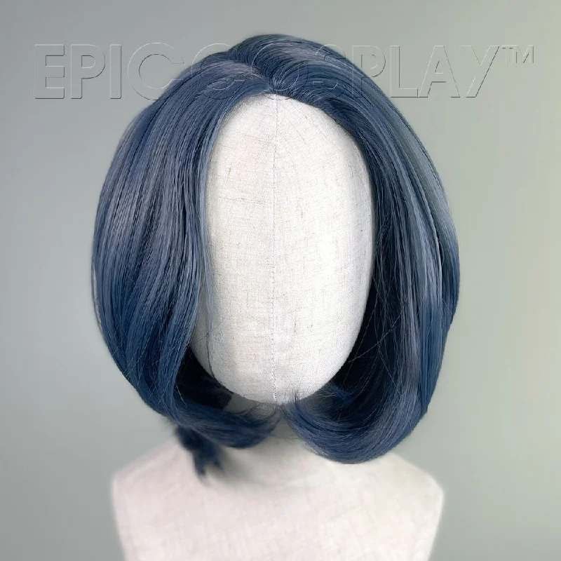 Medium - length wig in a jet - black color for a classic appearanceHelen - Blue Steel Wig