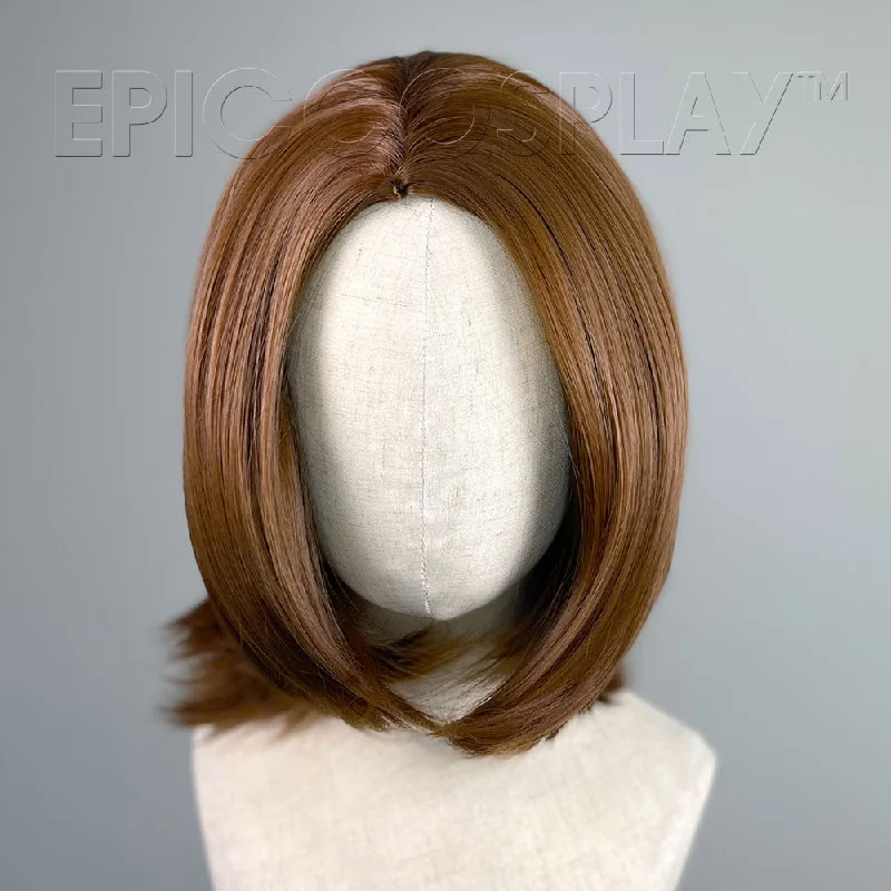 Synthetic medium - length wig with a natural - looking textureHelen - Light Brown Wig