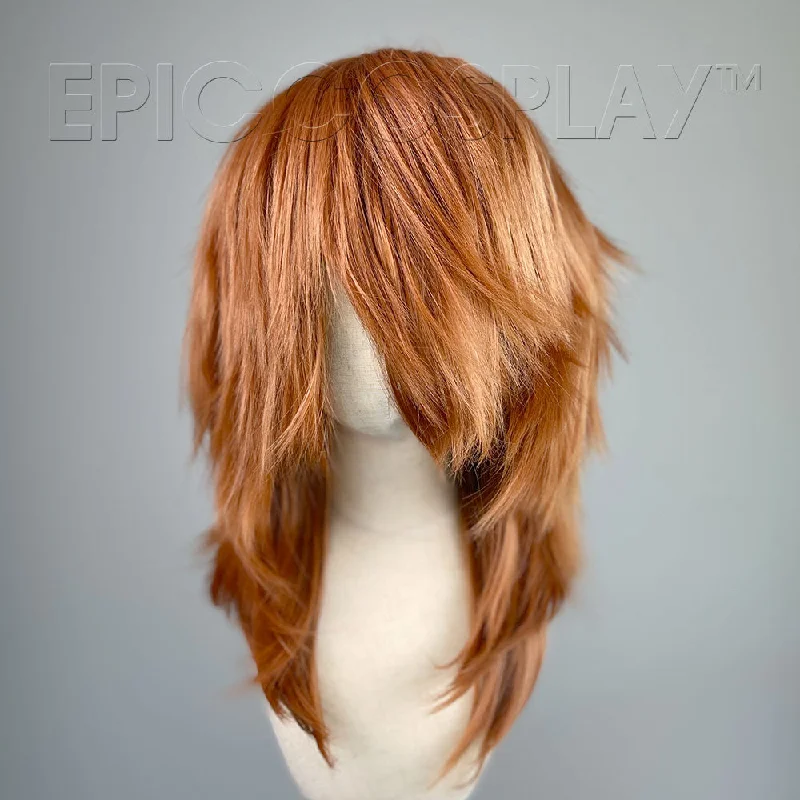 Medium - length wig with a platinum - blonde color for a bold and trendy lookHelios - Cocoa Brown Wig