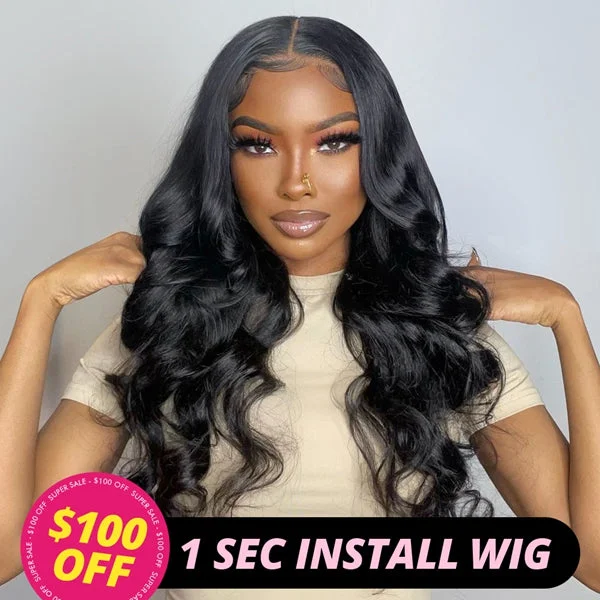 Glueless wig with a honey - blonde color for a warm and sunny appearanceLolly $100 OFF Body Wave Ready to Wear Glueless Wig 4x4 5x5 HD Transparent Lace Closure Wig Human Hair Flash Sale