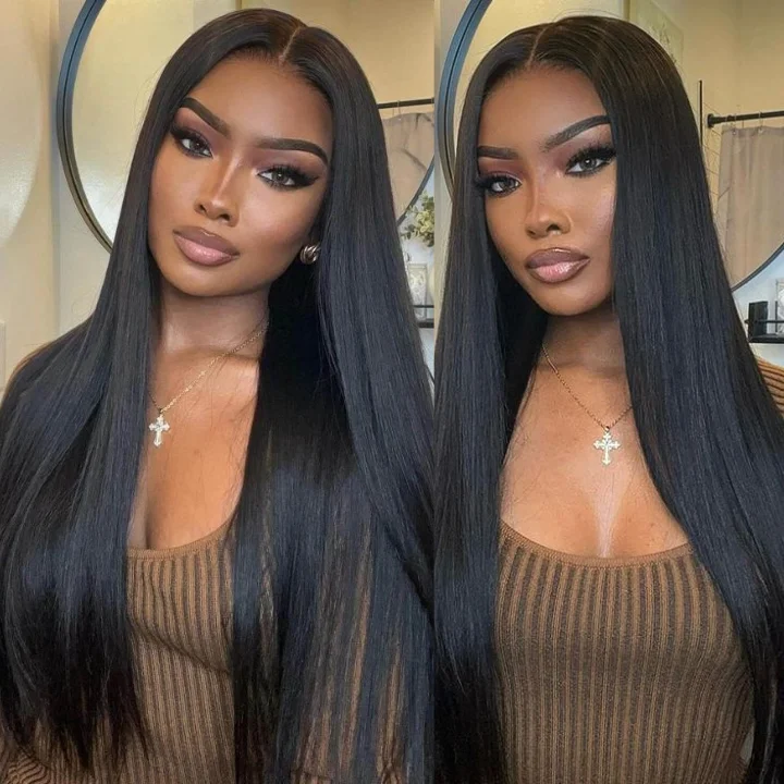 Glueless wig with a 4x4 lace closure for a secure fitLong Straight Hair Wigs 13x6 HD Transparent Lace Frontal Wig-Amanda Hair