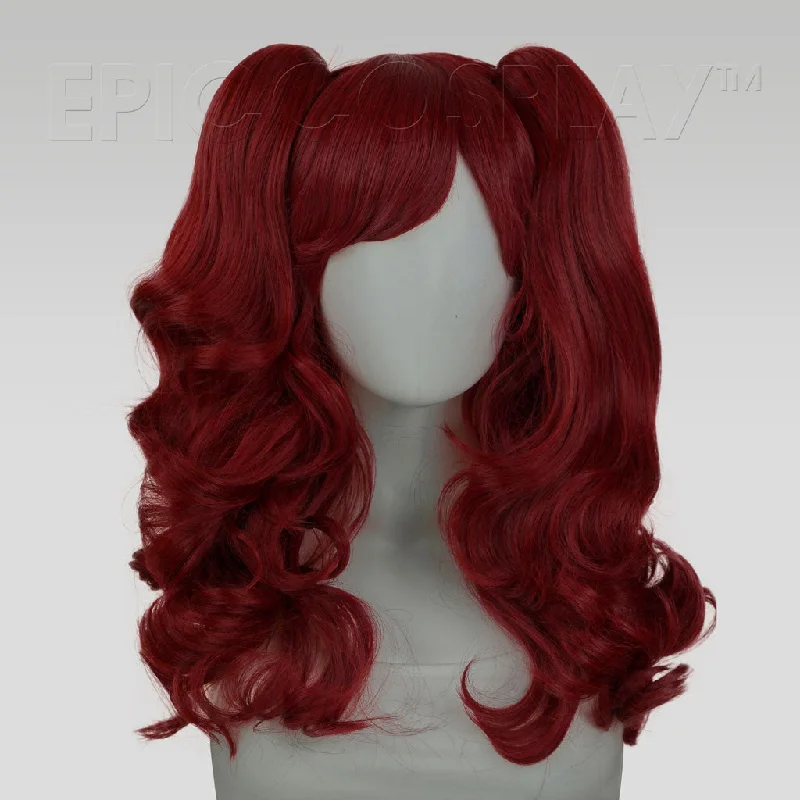 Medium - length wig with a heat - resistant formula for easy styling at homeMaia - Burgundy Red Wig