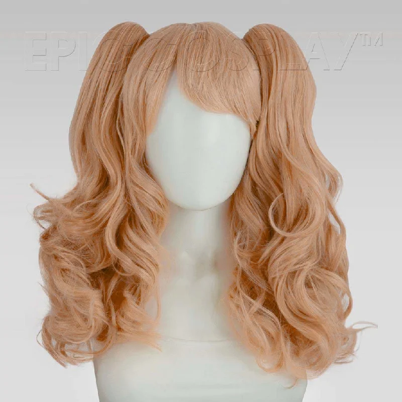 Medium - length wig with a pre - plucked hairline for a more natural lookMaia - Peach Blonde Wig