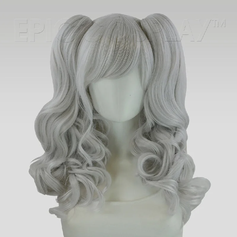 Medium - length wig with a honey - blonde color for a warm and sunny appearanceMaia - Silver Grey Wig