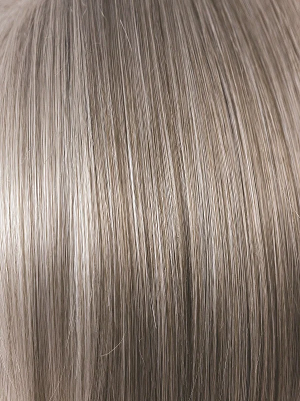 Sandy Silver | Medium Brown and Silver blend that transitions to more Silver Light Ash Brown then to Silver Bangs