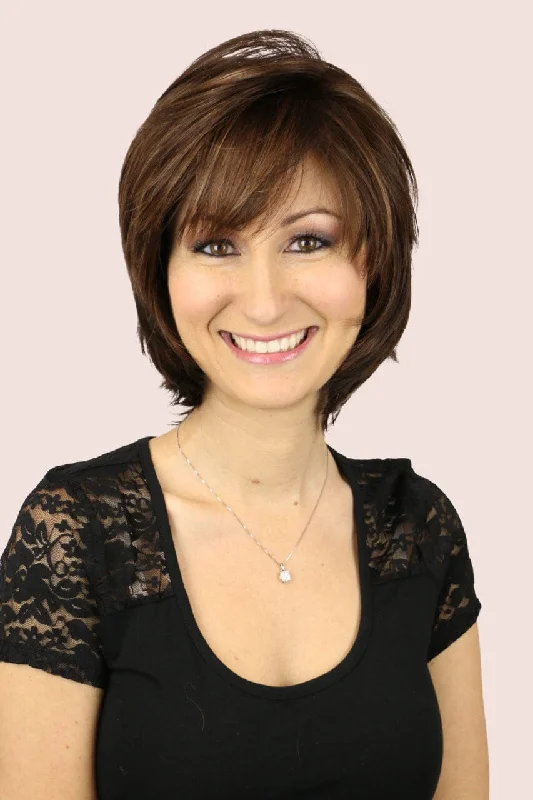 Medium - length wig with a heat - resistant formula for easy styling at homeShantel (medium wig)