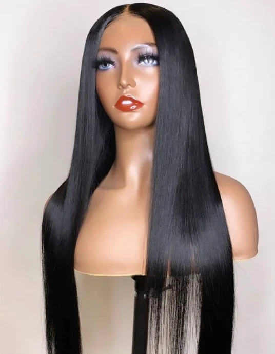 Glueless wig with a 4x4 lace closure for a secure fitStraight Glueless Lace Wig