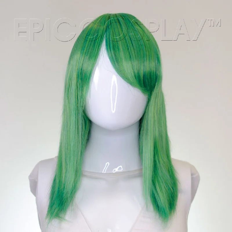 Human - hair medium - length wig for a natural and luxurious feelTheia - Clover Green Wig