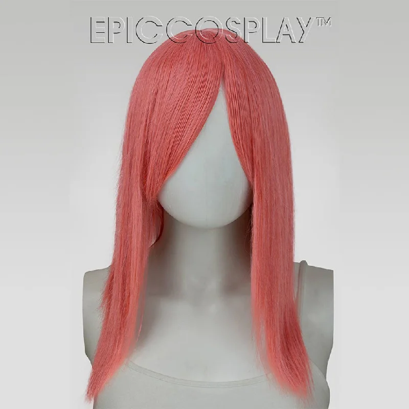 Medium - length wig with a 180 - density for a full and thick appearanceTheia - Persimmon Pink Wig