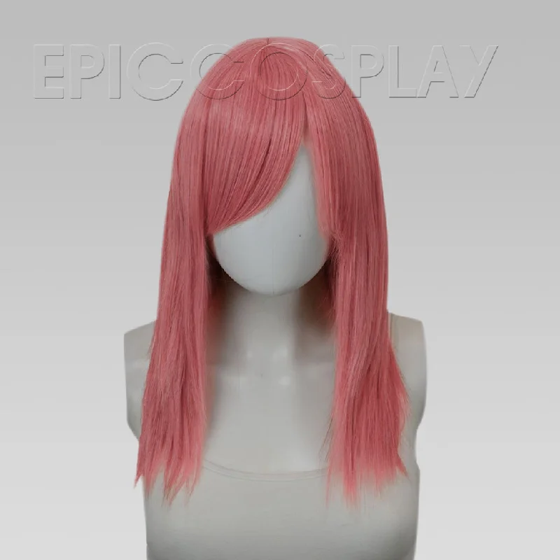 Medium - length wig with a pre - bleached knot for a natural - looking scalpTheia - Princess Dark Pink Mix Wig