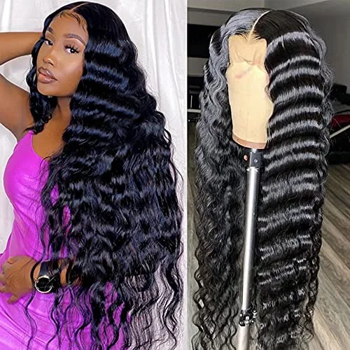 Glueless wig with a pre - plucked hairline for a more natural lookUndine | 5X6 Super Glueless Seamless Lace Closure Wig Tropical Deep Wave