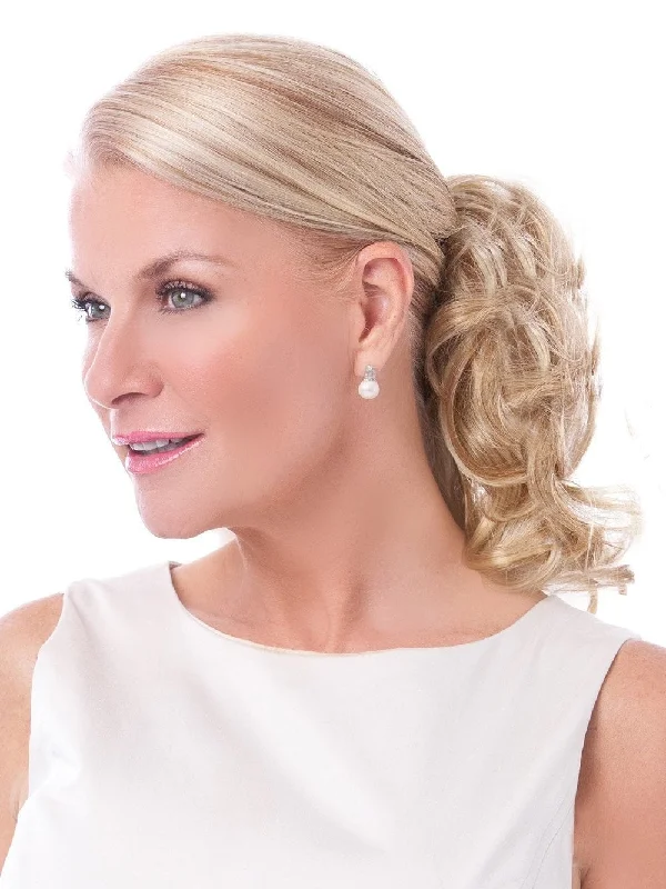 Medium - length wig with a platinum - blonde color for a bold and trendy lookToni Wonderfully Curly CanDo Combs by Toni Brattin | Synthetic Hair Piece | CLOSEOUT